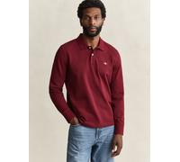 Gant Polo a maniche lunghe GANT con logo a scudo in piqué rosso
