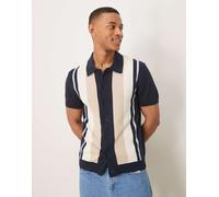 Gant - Polo blu navy a maniche corte con logo in maglia di cotone con bottoni colorblock 56