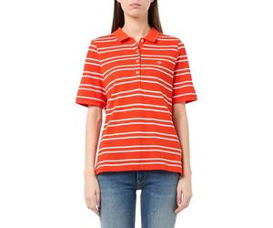 GANT Polo da Donna Slim Stripe Shield SS Pique Polo, Rosso Marled, L
