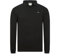 GANT Polo da Uomo Reg Shield LS Pique Rugger, Nero, 5X-Large