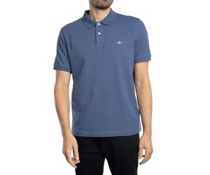 Gant Polo da Uomo Reg Shield SS Pique Polo, Dusty Navy, S