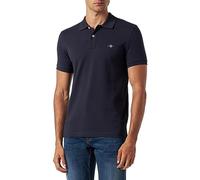 GANT Polo Slim Shield SS Pique, Blu-Evening Blue, XXL Uomo