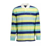 GANT Elegante Polo Gialla a Maniche Lunghe con Dettagli Uomo a Contrasto, Giallo, L