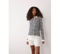 GANT - Polo stile rugby a righe panna e blu a righe-Bianco L