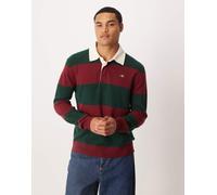 GANT - Polo stile rugby in maglina di lana d'agnello verde a righe 56