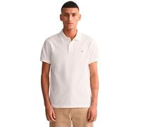 GANT Polo Slim Shield SS Pique, Bianco, XXL Uomo