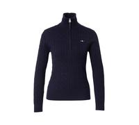 GANT Donna Maglione Con Troyer - Cavo Mezza-Zip, Maglia Intrecciata, Stretch Co