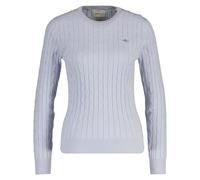 GANT Pullover Donna - Elasticizzato Cotone Cavo C-Neck,Collo,Maglia Intrecciata