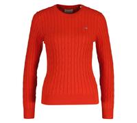 GANT Pullover Donna - Elasticizzato Cotone Cavo C-Neck,Collo,Maglia Intrecciata