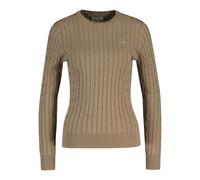 GANT Pullover Donna - Elasticizzato Cotone Cavo C-Neck,Collo,Maglia Intrecciata