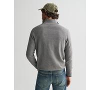 GANT Classic Cotton Half Zip Pullover, Grigio Scuro mélange, XXL Uomo