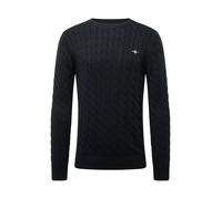 Gant Cotton Cable C-Neck, Maglione Uomo, Black, XL