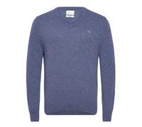 GANT Extrafine Lana di Agnello con Scollo a V Maglione, Stone Blue Melange, M Uomo