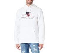 GANT REG ARCHIVE SHIELD HOODIE, Felpa con cappuccio Uomo, Avorio ( EGGSHELL ), XL