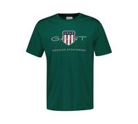 GANT Reg Archive Shield SS - Maglietta, Verde Foresta, S