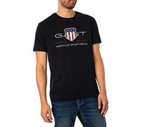 GANT REG ARCHIVE SHIELD SS T-SHIRT, T-shirt Uomo, Nero ( BLACK ), M
