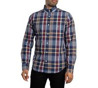 GANT Reg Classic Poplin Check Camicia, Blu, XL Uomo