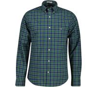 GANT Reg Classic Poplin Check Camicia, Verde, XXL Uomo