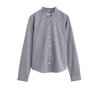 Gant - Reg Classic Poplin Frill Blouse - - Blouses & Shirts - Donna - Blu - S