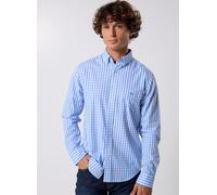 GANT - Reg Classic Poplin Gingham Shirt Blu - Abbigliamento L Blu