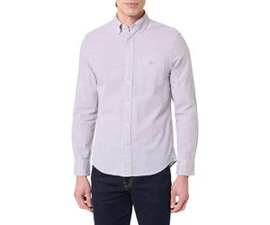 GANT Reg Classic Poplin Micro Check, Colore: Rosso, L