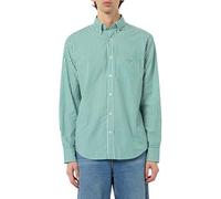 GANT Reg Classic Poplin Stripe Shirt Camicia, Butternut Green, S Uomo