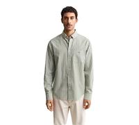 Gant Reg Classic Poplin Stripe Shirt Camicia, Verde Erba, XL Uomini