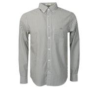 GANT Reg Classic Poplin Stripe Shirt Camicia, Verde Muschio, L Uomo