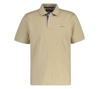 Gant Reg Contrast Rugger Short Sleeve Polo Beige L Uomo
