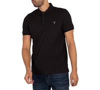 GANT Reg Contrast Pique SS Rugger Polo, Nero, 5X-Large Uomo