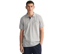 GANT Reg Contrast Pique SS Rugger Polo, Grigio, S Uomo