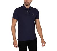 GANT REG CONTRAST PIQUE SS RUGGER, Polo Uomo, Blu ( EVENING BLUE ), 3XL