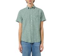 GANT Reg Cotton Linen SS Shirt Camicia, Woody Green, M Uomo