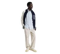 GANT Reg Cotton Linen Stripe Shirt Camicia, Fresco Blu, L Uomo