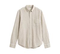 Gant - Reg Cotton Linen Stripe Shirt - - Shirts - Uomo - Beige - L