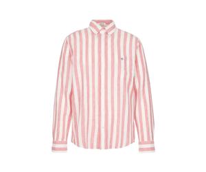 Gant - Reg Cotton Linen Stripe Shirt - - Shirts - Uomo - Rosa - M