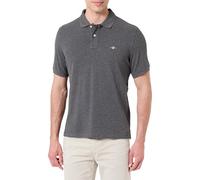 GANT Reg EMB Archive Shield Polo, Antracite Melange, L Uomo