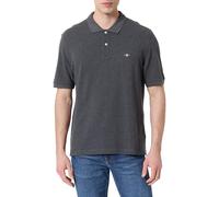 GANT Reg EMB Archive Shield Polo, Antracite Melange, L Uomo
