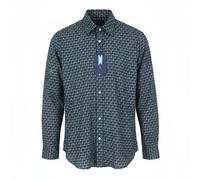 Gant Reg Geometric Camicia Da Donna EU36 Blu Classico Con Bottoni Design Casual