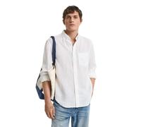 GANT Reg Linen Shirt Camicia, Bianco, XXXL Uomo