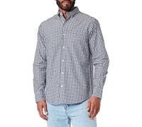 GANT REG POPLIN GINGHAM SHIRT, Camicia elegante Uomo, Nero ( BLACK ), 3XL