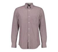 GANT Reg Poplin-Maglietta a Righe Camicia, Colore: Vinaccia, XL Uomo