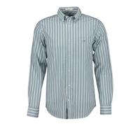 GANT Reg Poplin-Maglietta a Righe Camicia, Verde Foresta, XL Uomo