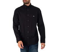 GANT REG POPLIN SHIRT, Camicia elegante Uomo, BLACK, M