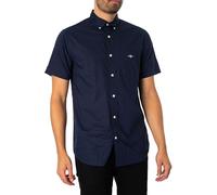 GANT REG POPLIN SS SHIRT, Camicia elegante Uomo, Blu ( MARINE ), XL