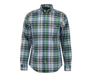 GANT Reg Poplin Tartan Check Shirt, Verde Foresta, S