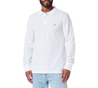 GANT Reg Shield LS Pique Rugger Polo, Bianco, M Uomo