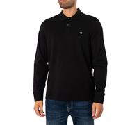 GANT Reg Shield LS Pique Rugger Polo, Nero, XXL Uomo