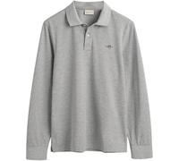Gant Reg Shield Rugger Long Sleeve Polo Grigio 2XL Uomo