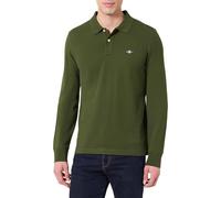 GANT Reg Shield LS Pique Rugger Polo, Verde, 3XL Uomo